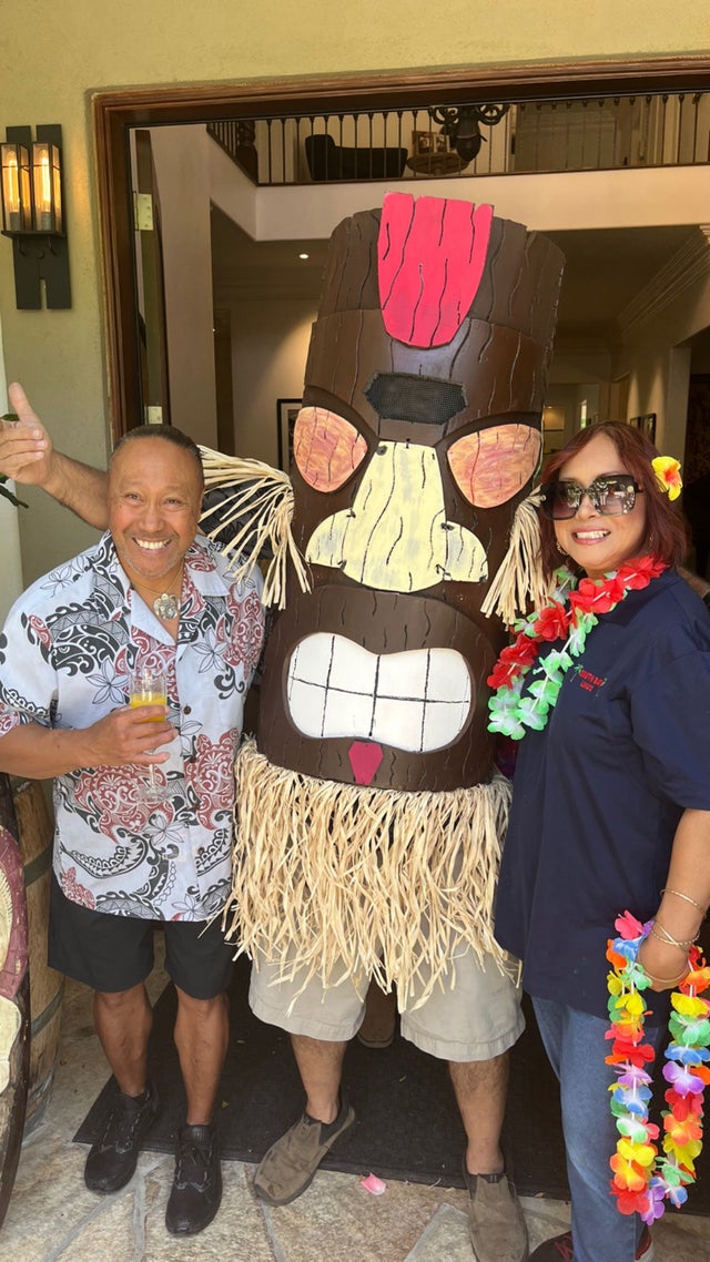 Tikiman luau show with Polynesian dancers and fire performance